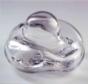 Glasobjekt, Glaskunst, durchsichtig Glas geblasen