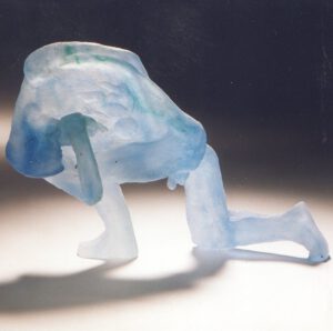 Glasguß Pate de verre Kronos Figur