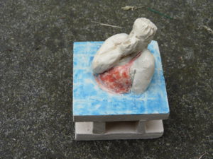 Sprung Badende tauchen schwimmen Keramik