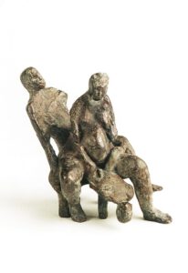 Bronze Kleinplastik Familie Geburt