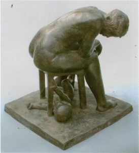 Frau mit Kind Bronze Skulptur Bildhauerei