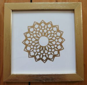 Mandala Goldfolie Weihnachten Deko Meditation