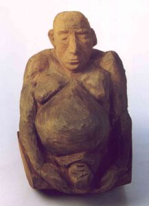 Geburt Mutterschaft Holzskulptur