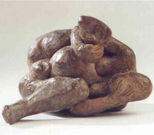 kleine Geburt Bronze Kleinplastik Mutterschaft