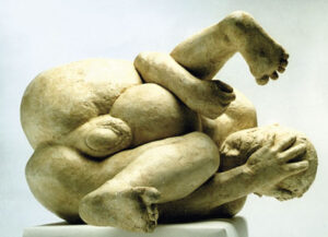 Geburt Mutterschaft Skulptur Plastik Gips