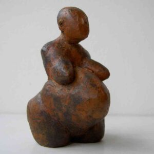 Idol Schwangerschaft Figur Bronze