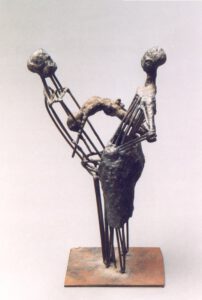 Familie Mutter Vater Kind Stahl geschweißt