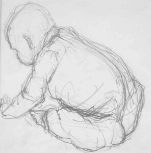 Zeichnung Baby Bleiststiftzeichnung