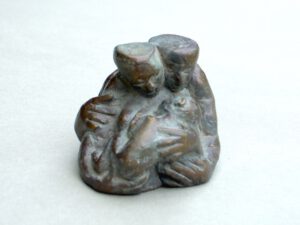 Familie Bronze Bozetto Entwurfsmodell Skizze